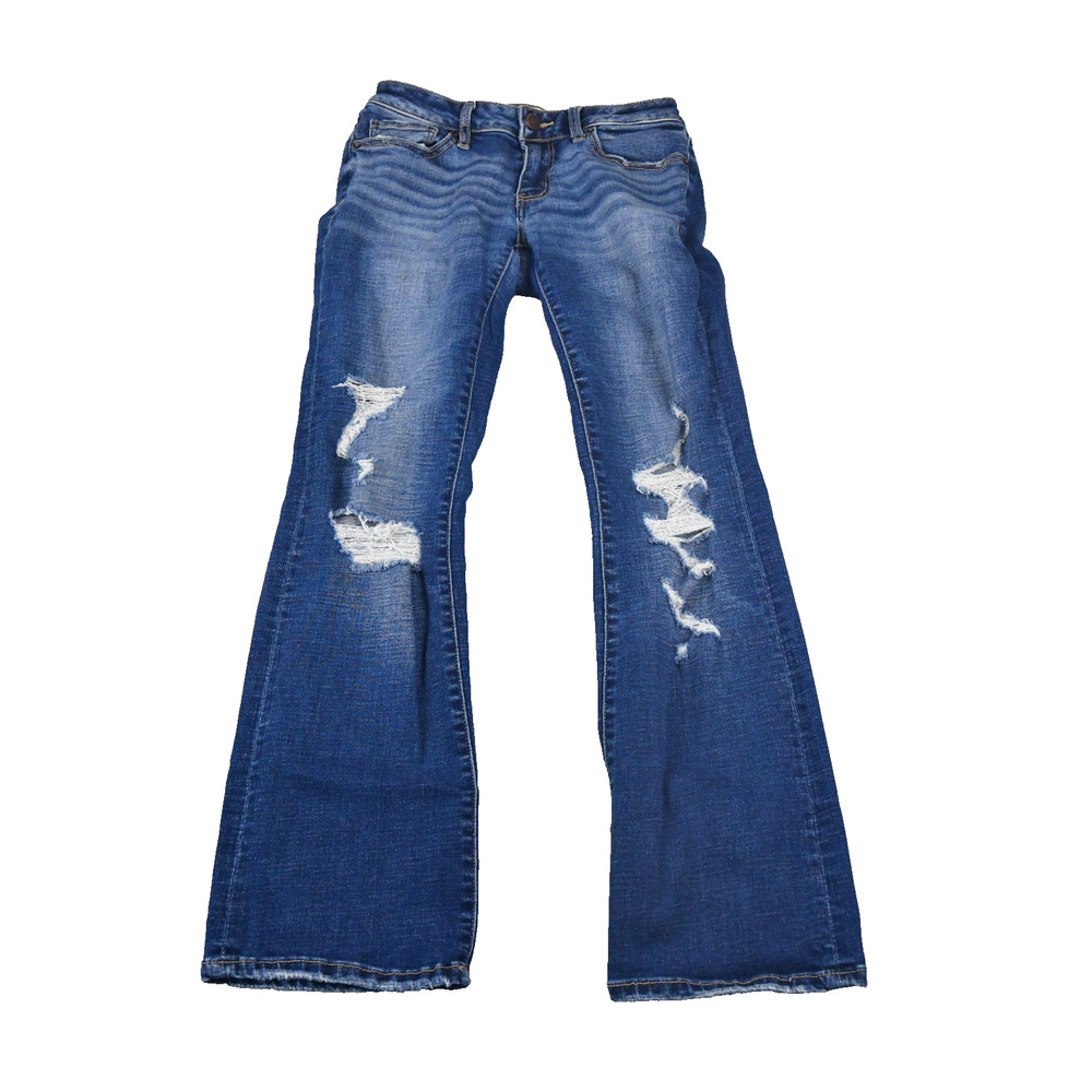 BKE Stella Jeans Womens 26 (25x28 Actual) Slim Low-Rise Bootcut Distressed